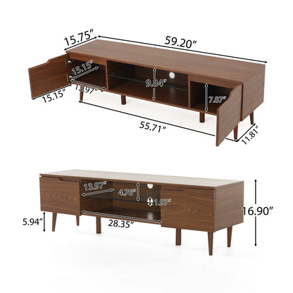 WALNUT 60" TV STAND