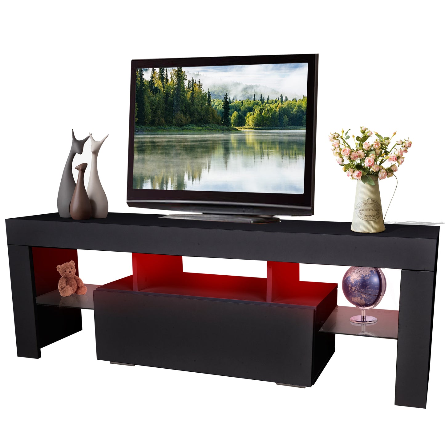 TV stand with Storage 43 inch LED Modern TV Media Console Entertainment Center with Drawer TV cabinet for Living Room Bedroom