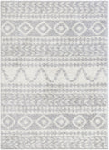 Cossima Tribal Moroccan Grey Shag Rug: 5'3" x 7'3"