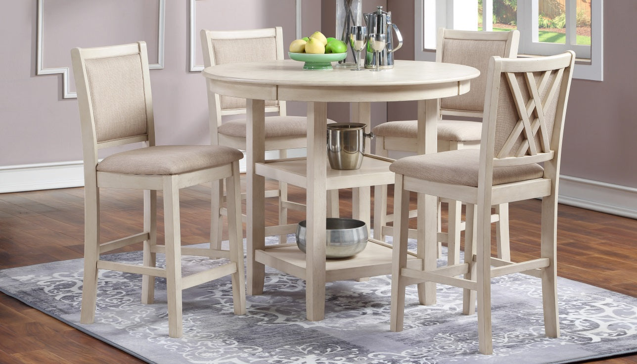 Bisque Starburst Counter Top Dining Set