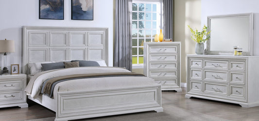 Alexandria Cream White King Bedroom Set