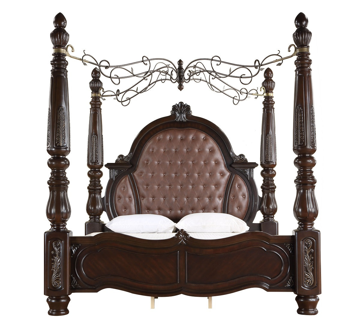 Royal Palazzo Marble & Canopy Queen Size Bedroom Set