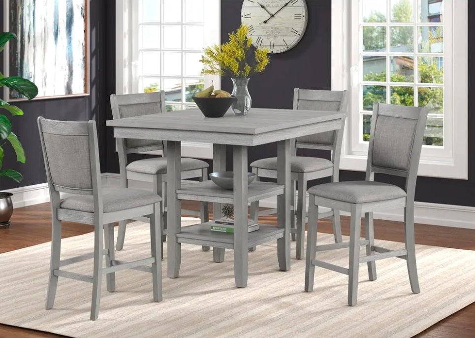 Gray Square Pub Dinette Set