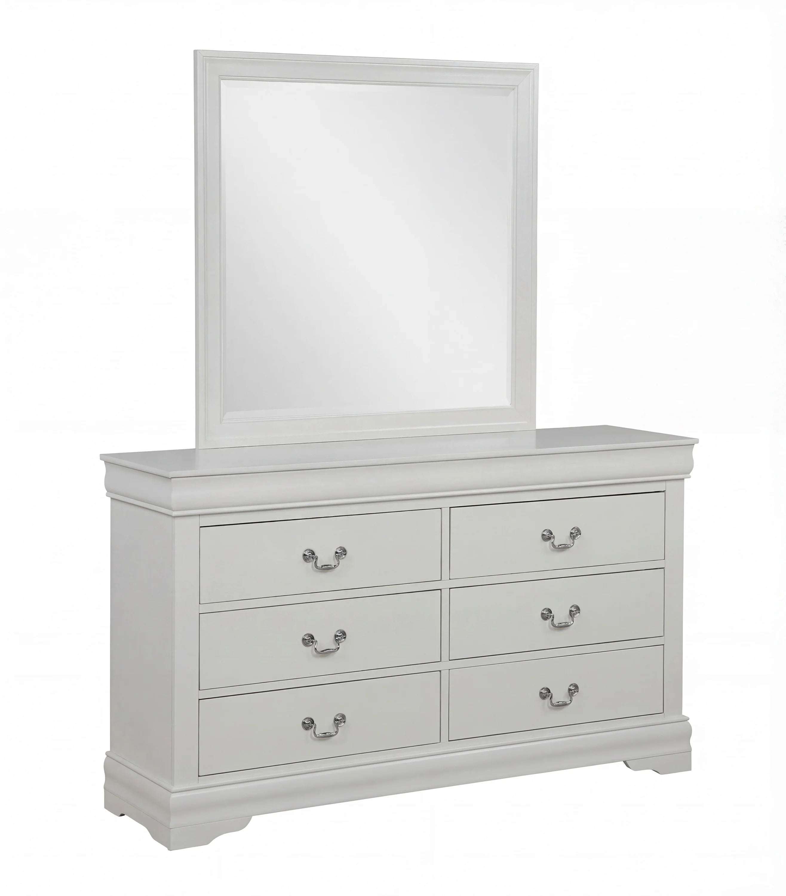 Sleigh Queen Bedroom Set in Soft Gray/Beige Finish