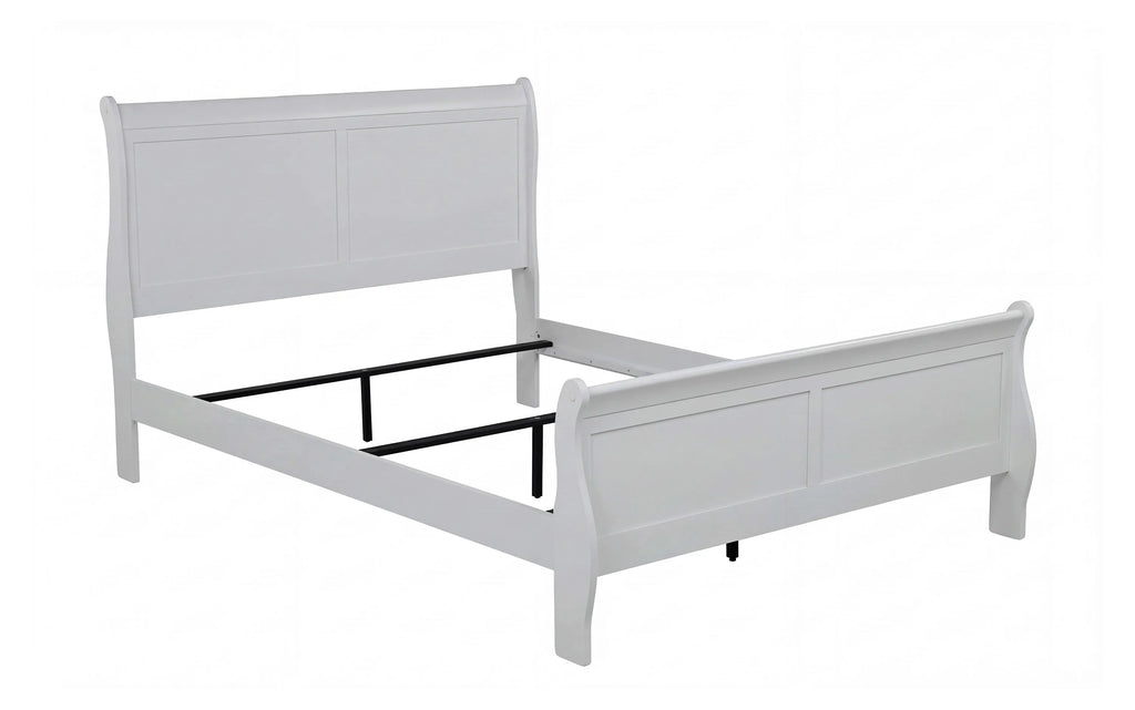 Sleigh Queen Bedroom Set in Soft Gray/Beige Finish