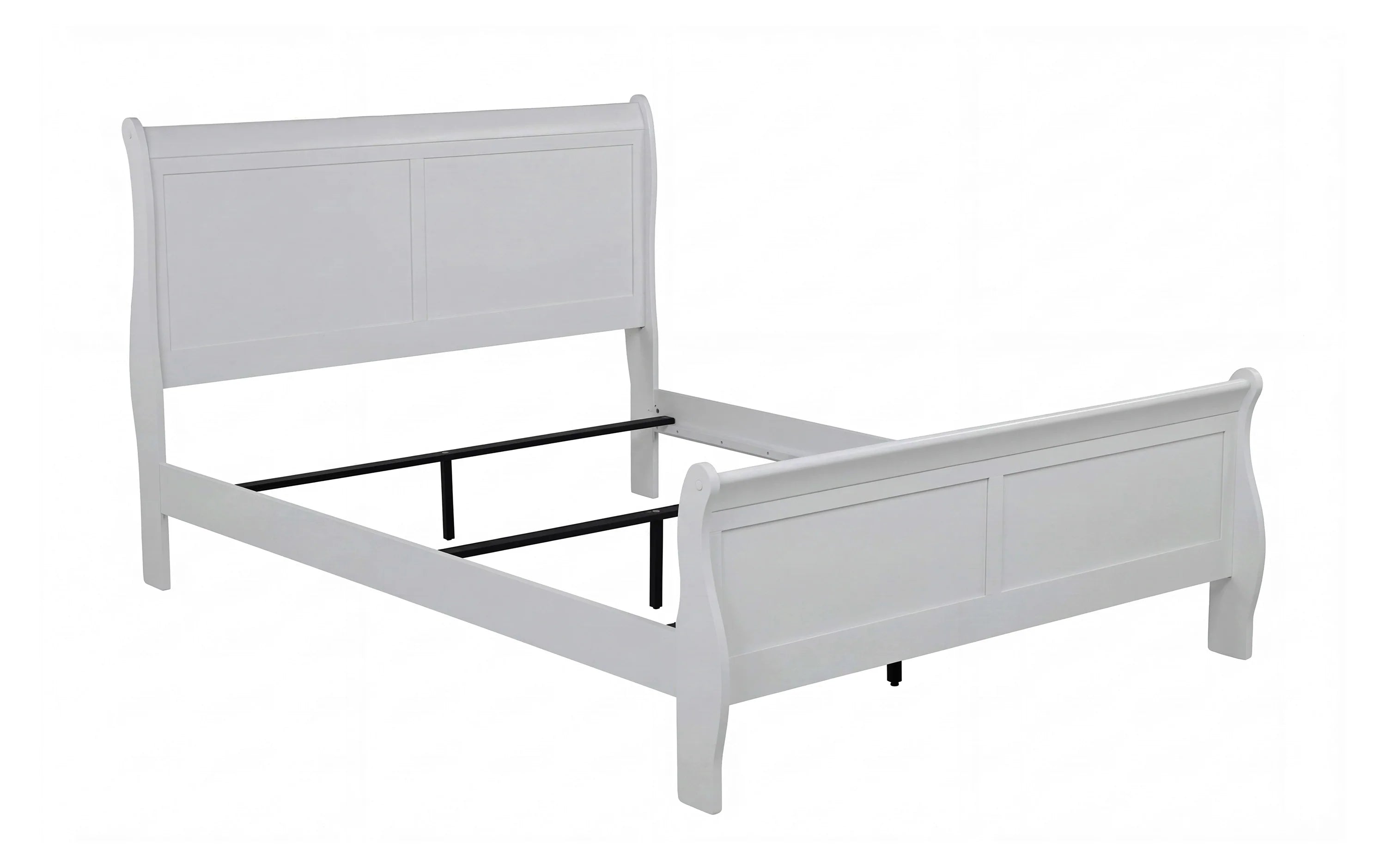 Sleigh Queen Bedroom Set in Soft Gray/Beige Finish