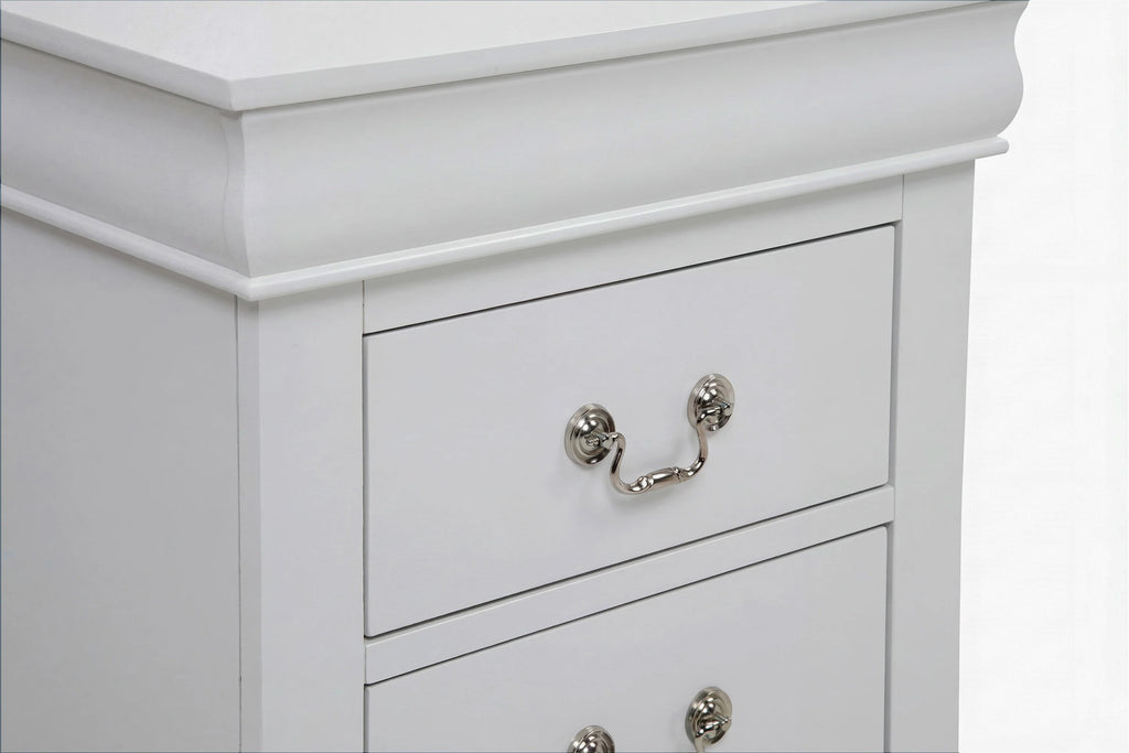 Sleigh Queen Bedroom Set in Soft Gray/Beige Finish