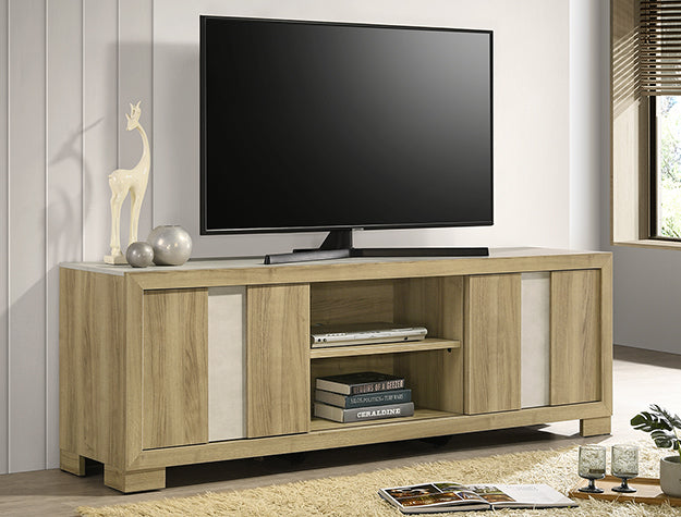 Rangley Driftwood Sliding Door TV Stand