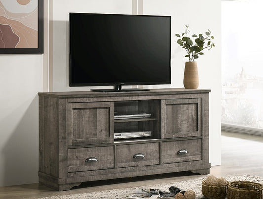 Coralee Gray Farmhouse TV Stand