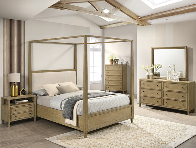 Sienna Sandstone Canopy Queen Size Bedroom Set
