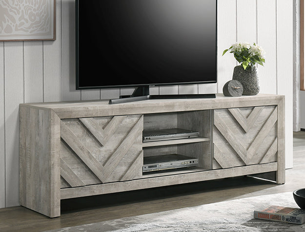 Valor Driftwood White Extra Long TV Stand