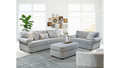 Curved Front Ash Gray Sofa and Extra Wide Chair