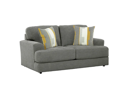 Blain Charcoal Gray Sofa and Loveseat