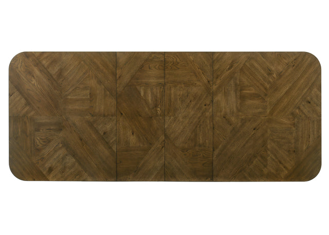 Broadmoor Wood Grain Leaf Dining Set with Upholstered Bench