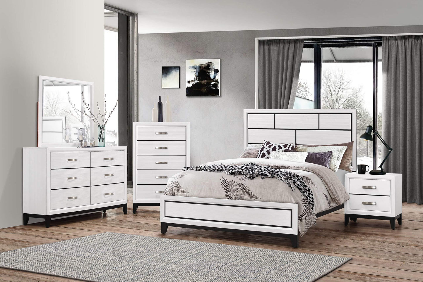Akerson Chalk White Queen Bedroom Set