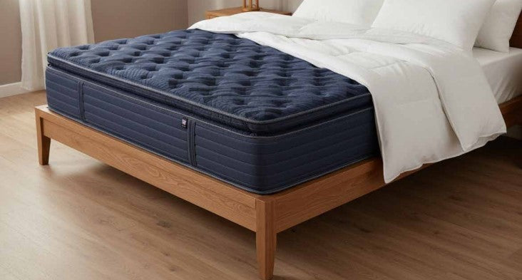 13" Gel Foam Cooling Pillow Top Mattress and Foundation Set in Full Size