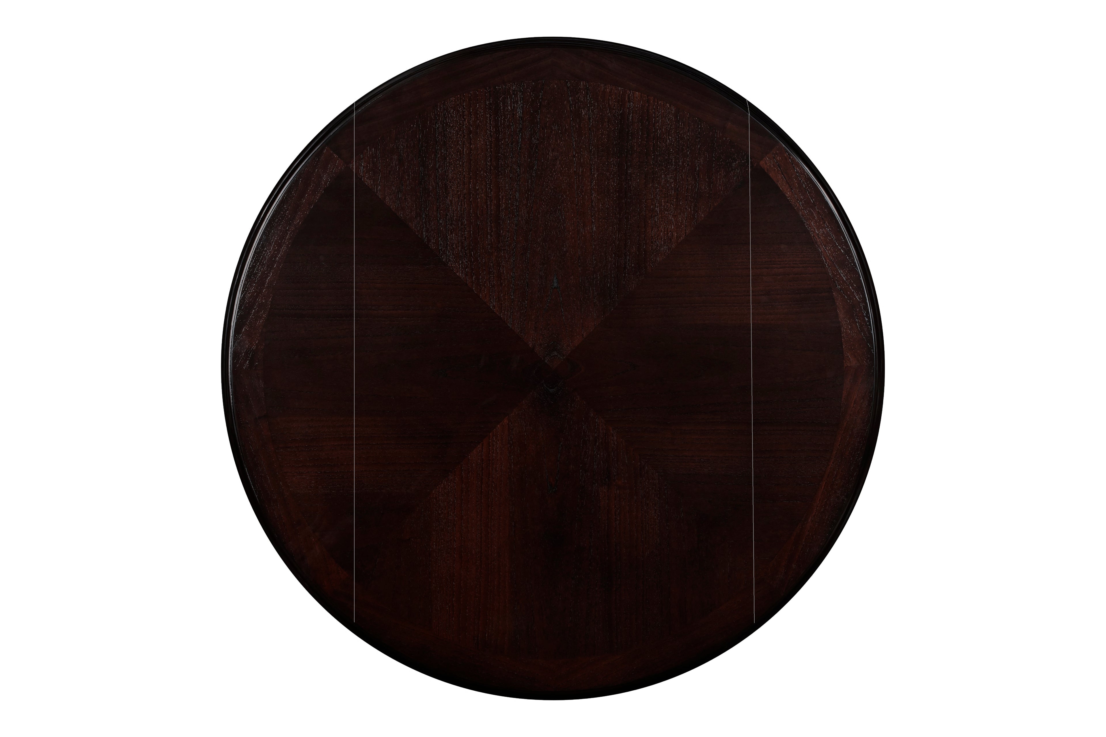 Ebony Black and Dark Brown Dropleaf Dining Table and Two Chairs