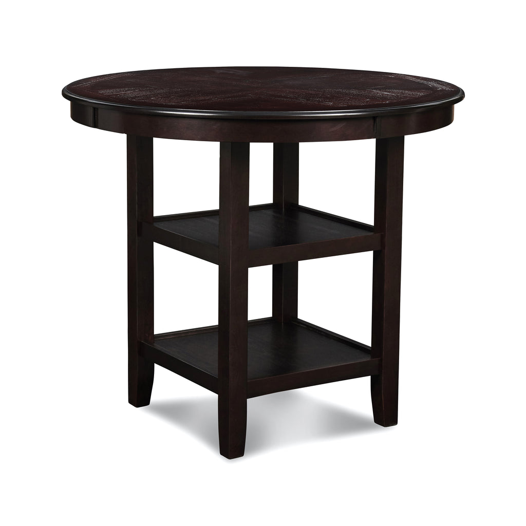 Ebony Black and Dark Brown Counter Dining Set
