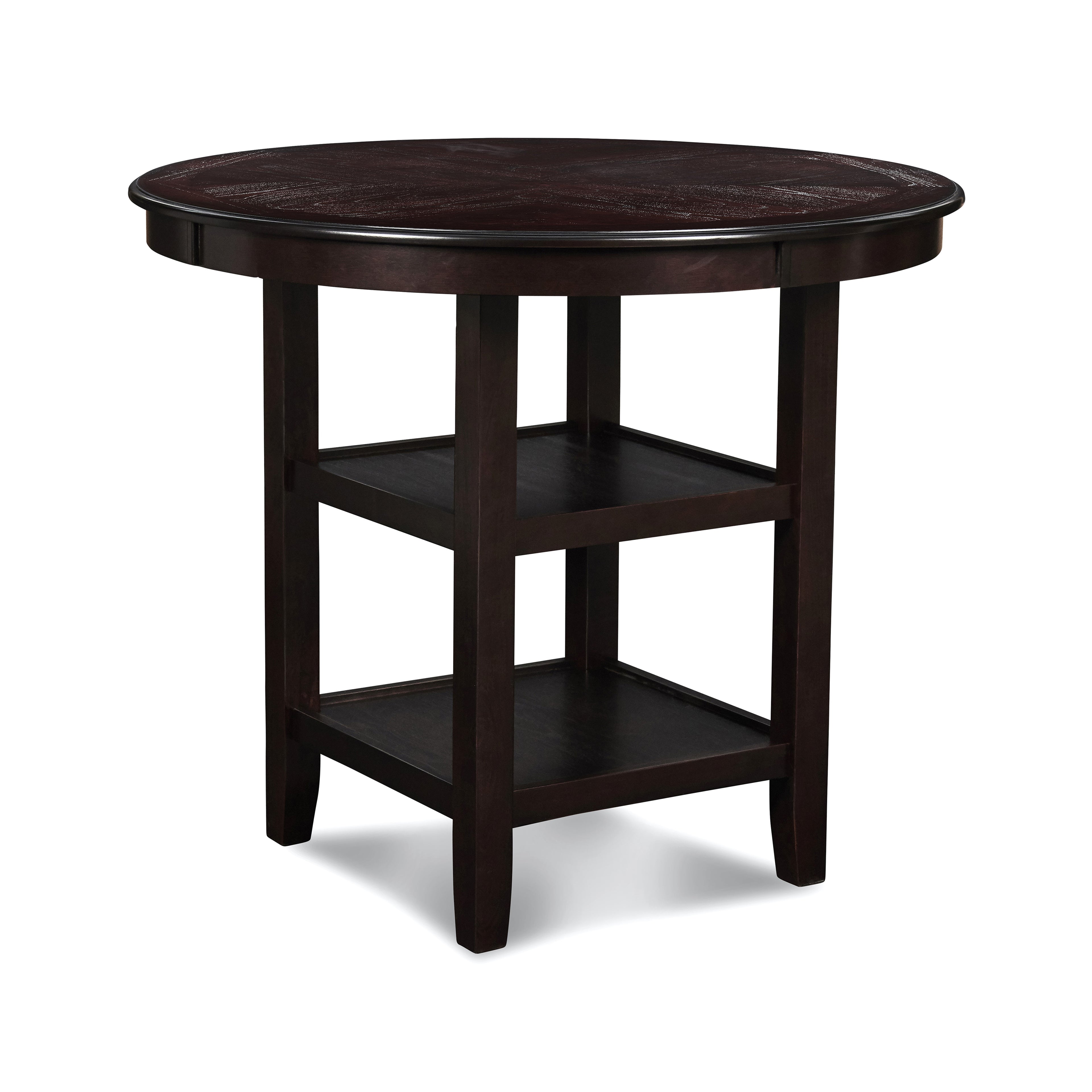 Ebony Black and Dark Brown Counter Dining Set