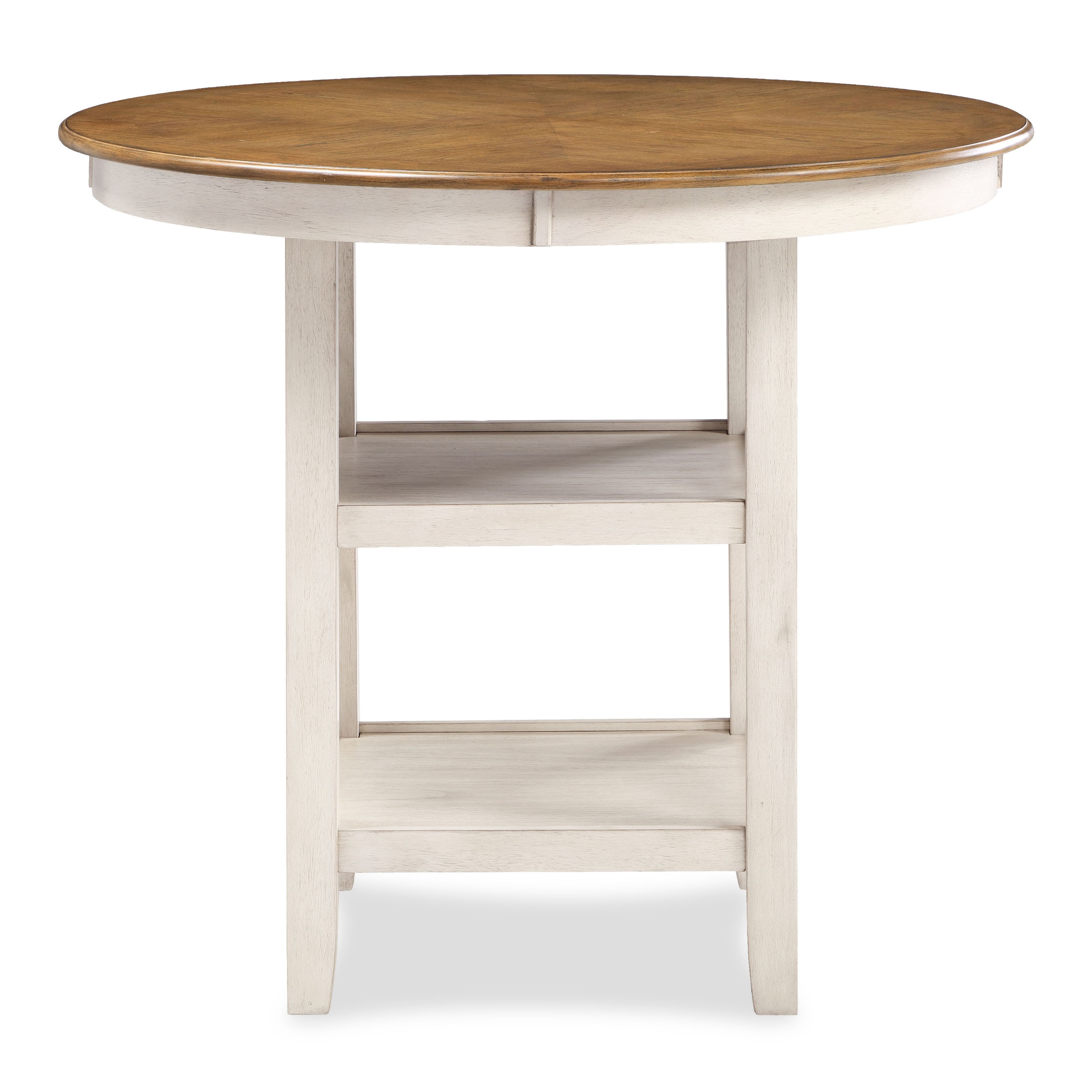 Farmhouse Two Tone Vintage Brown and Cream Dining Set
