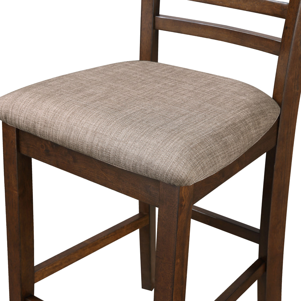 Brown Cherry Round Counter Dining Set