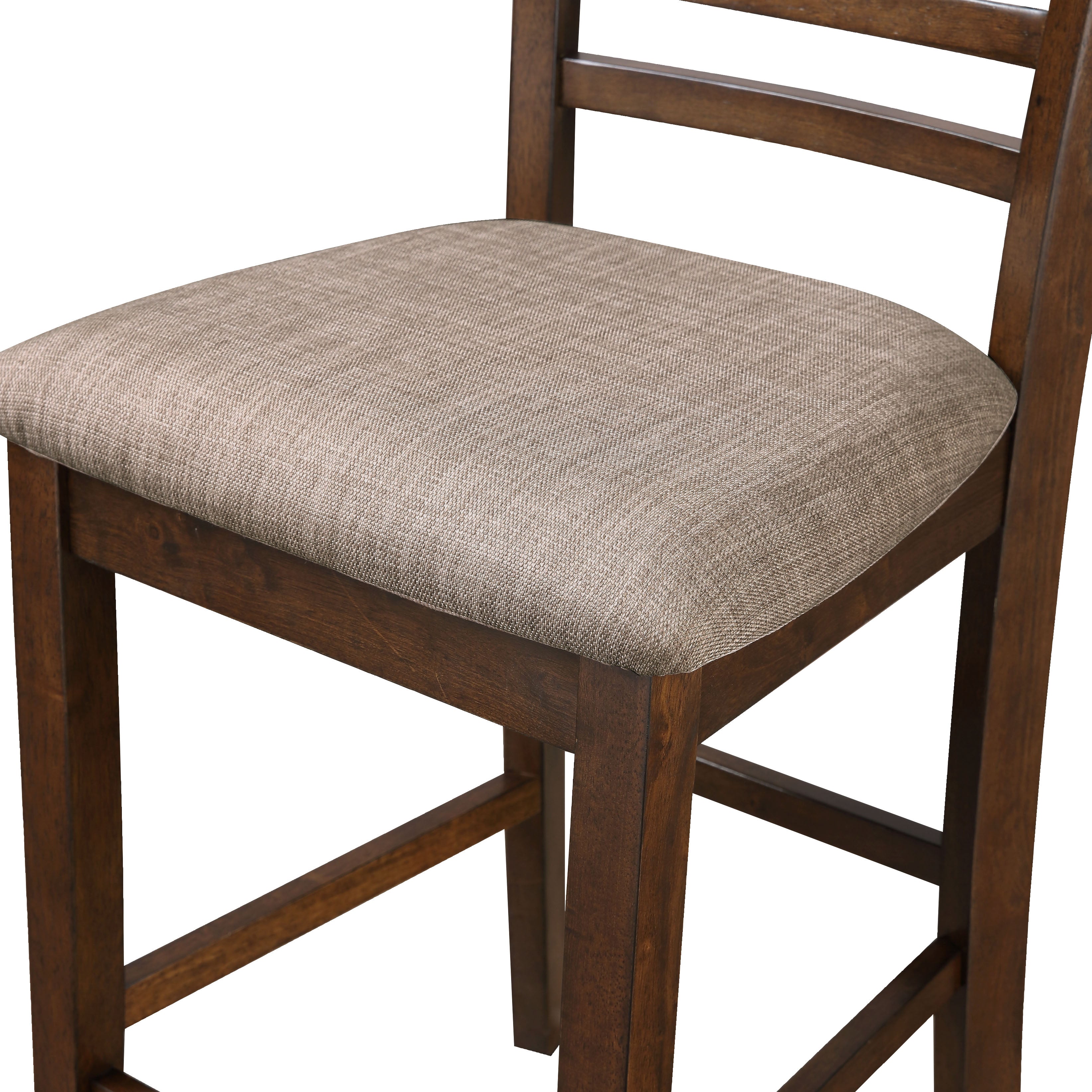 Brown Cherry Round Counter Dining Set