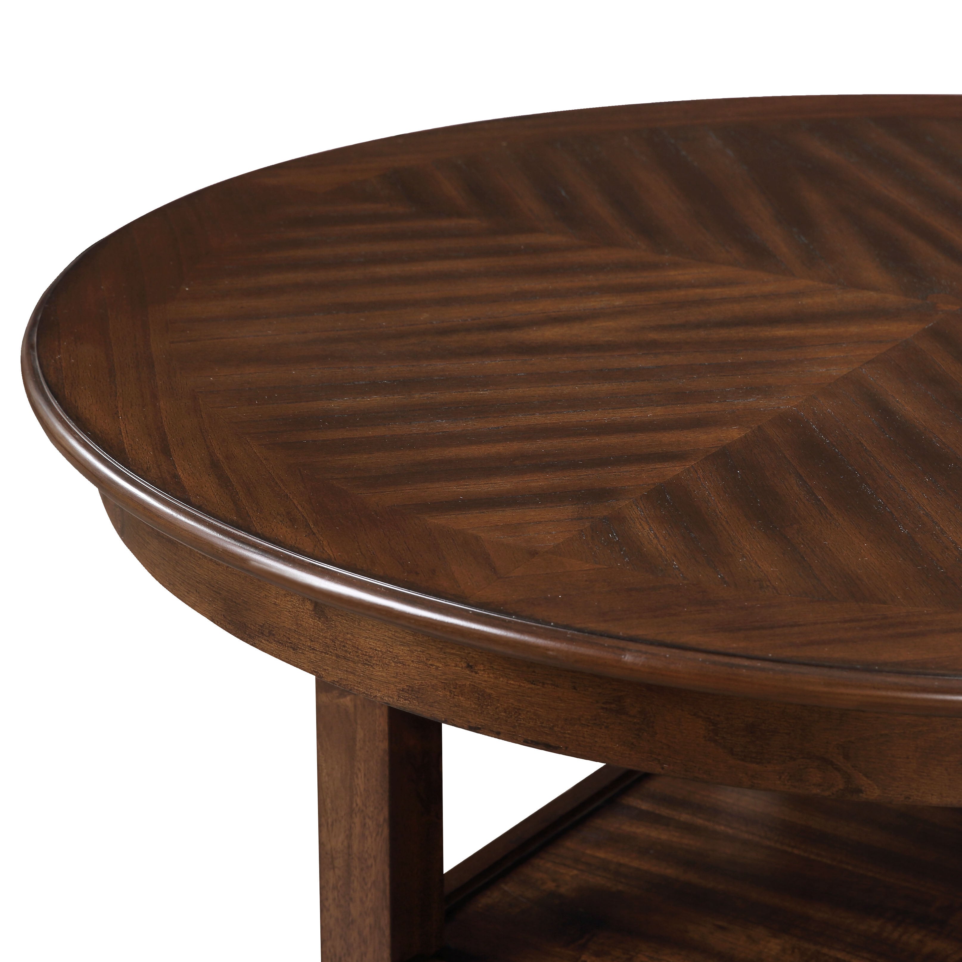 Brown Cherry Round Counter Dining Set