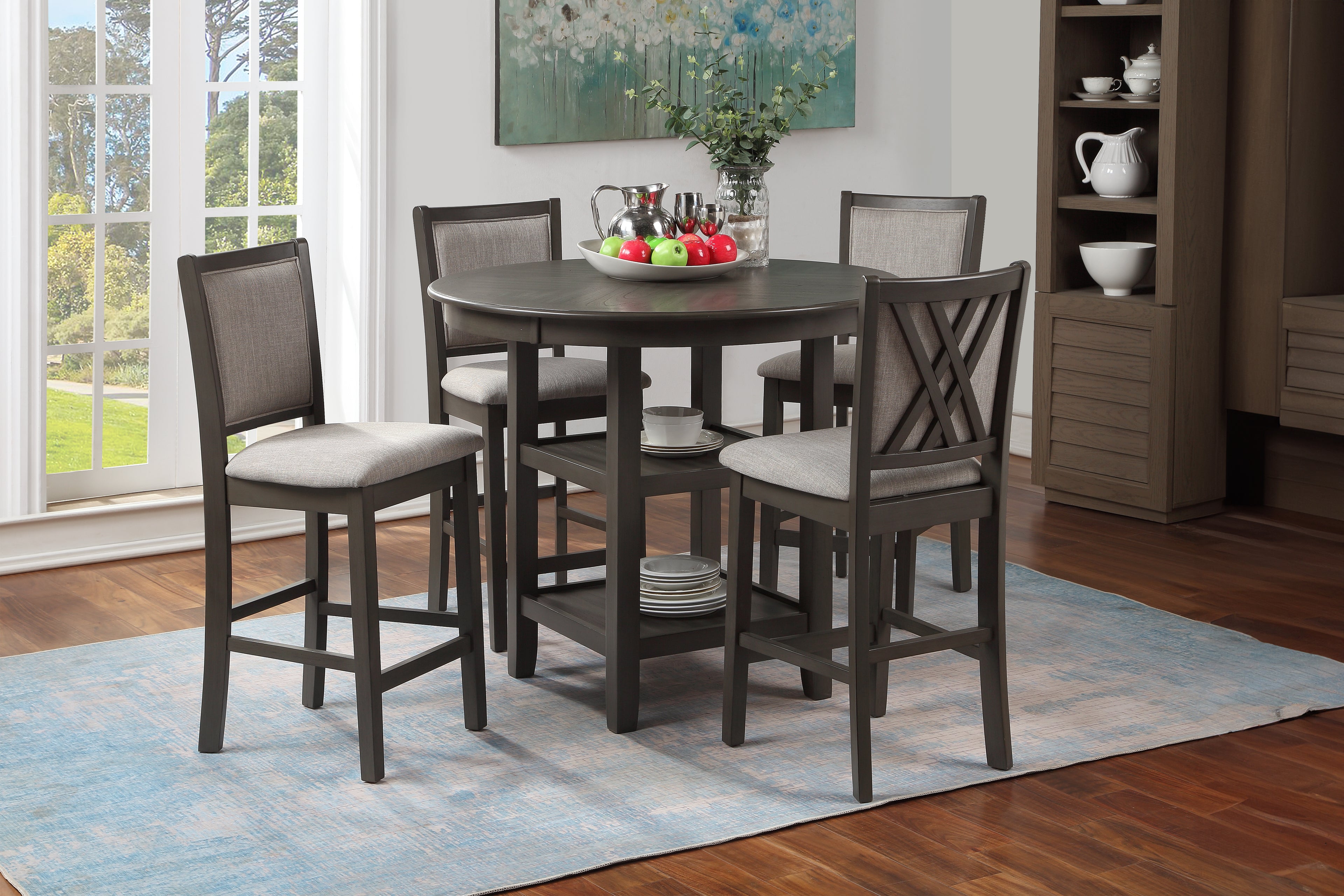 Amy Gray 42" Round Counter Dining Set