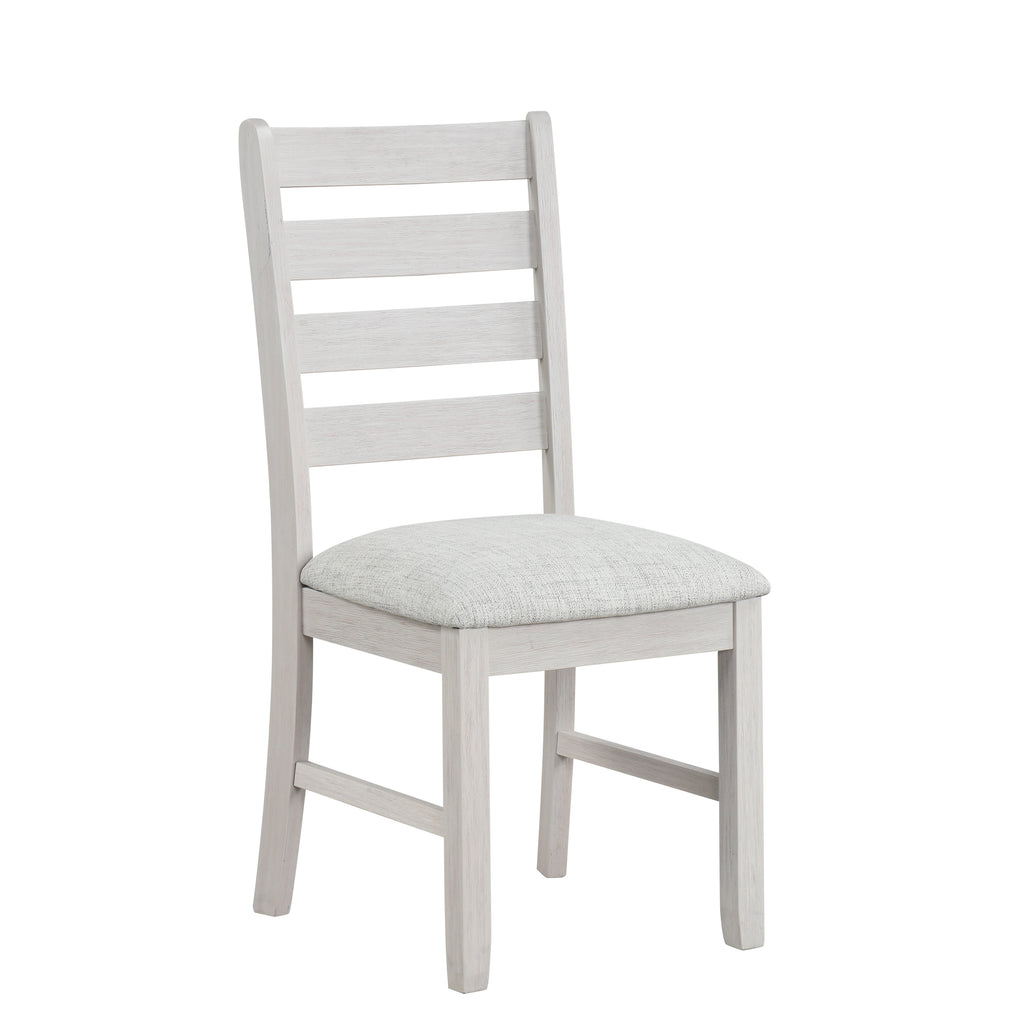 Echo Whitewash Lift Top Storage Dining Table and Six Chairs