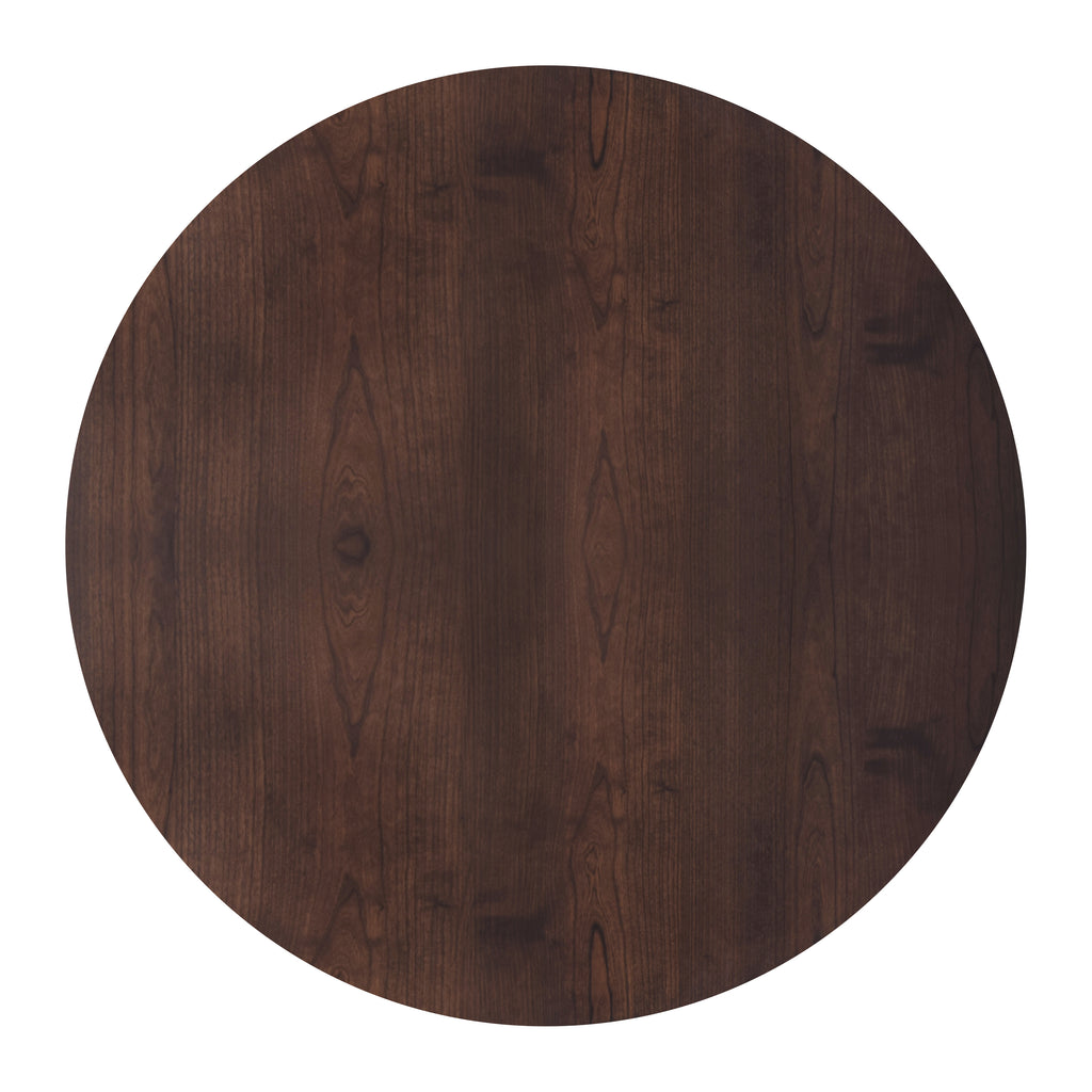 Tioga 47" Round Dining Table and 4 Green Chairs