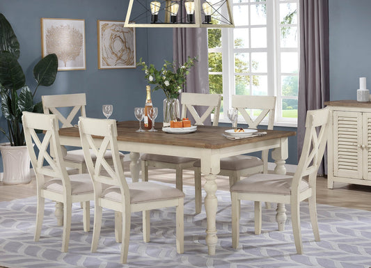 Farmhouse Country Almond Table Dining Set