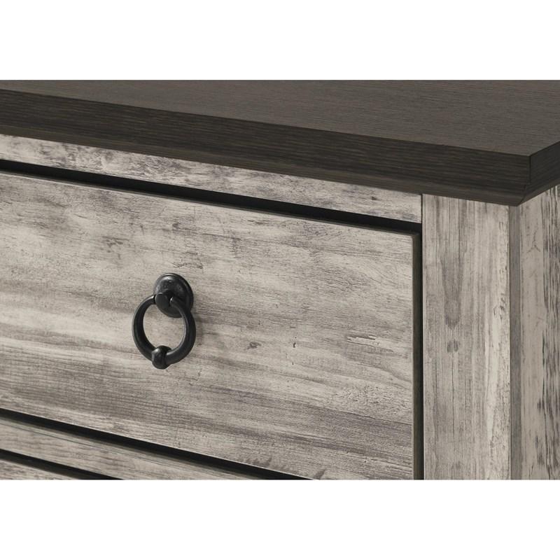 Two Tone Gray Poster King Bedroom Set
