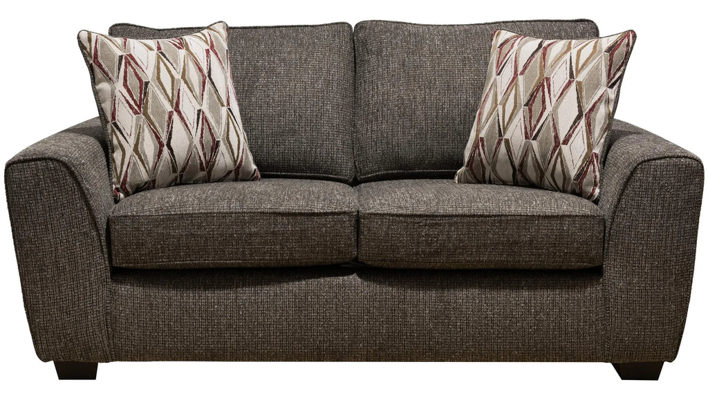 Fossil Gray/Brown Textured Fabric Sofa and Loveseat