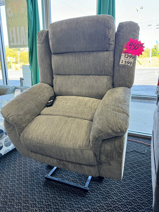 Haze Gray Power Lift Recliner with Remote