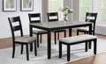 Two Tone Charcoal Black and Gray Dining Set