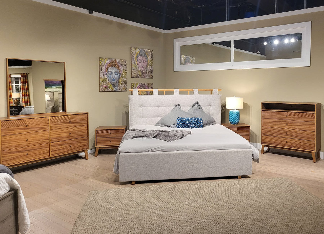 Closeout Contemporary Upholstered King Bedroom Set