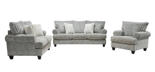 Galactic Oyster Gray Cuddler Sofa and Loveseat