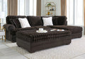 Espresso Brown Egg Carton Super Soft Chaise Sectional