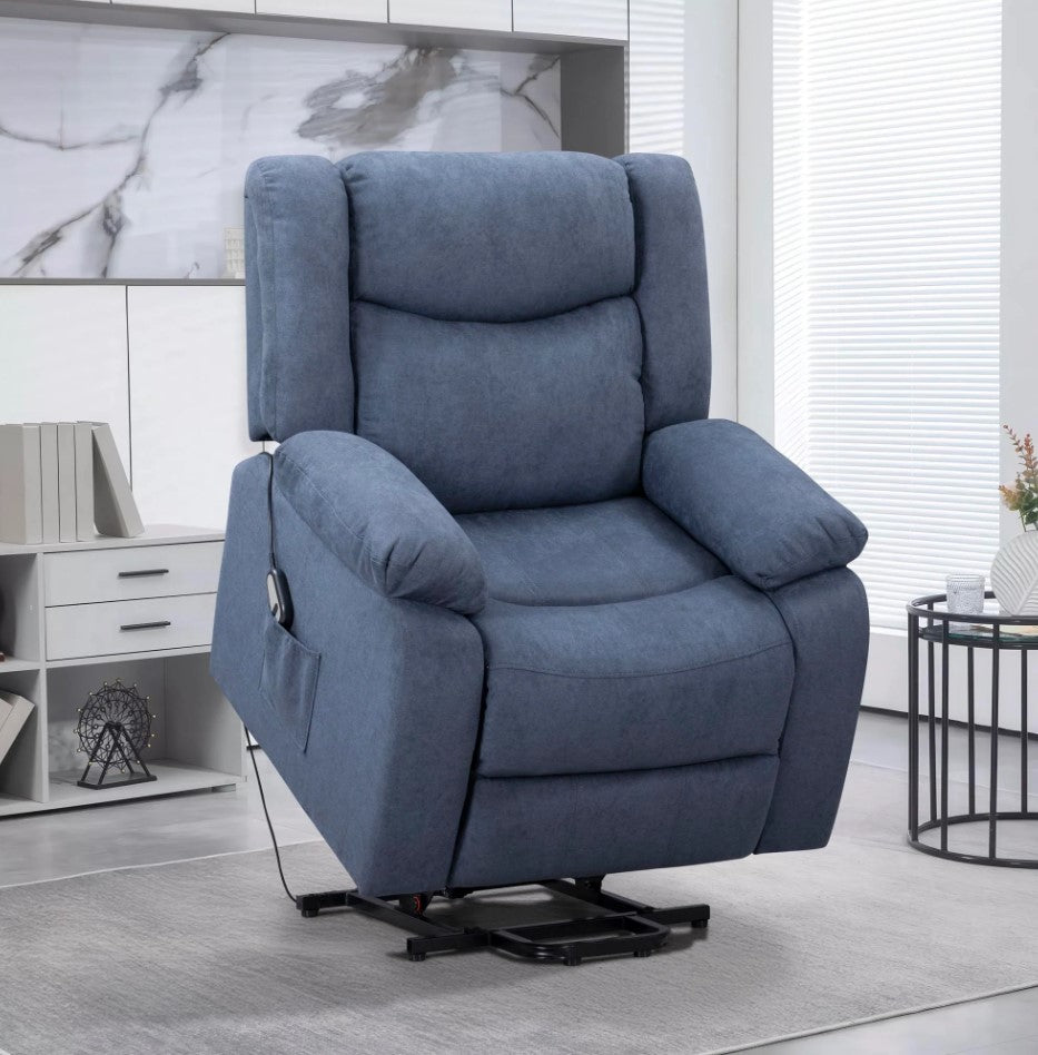 Midnight Blue Power Space Saving Lift Recliner