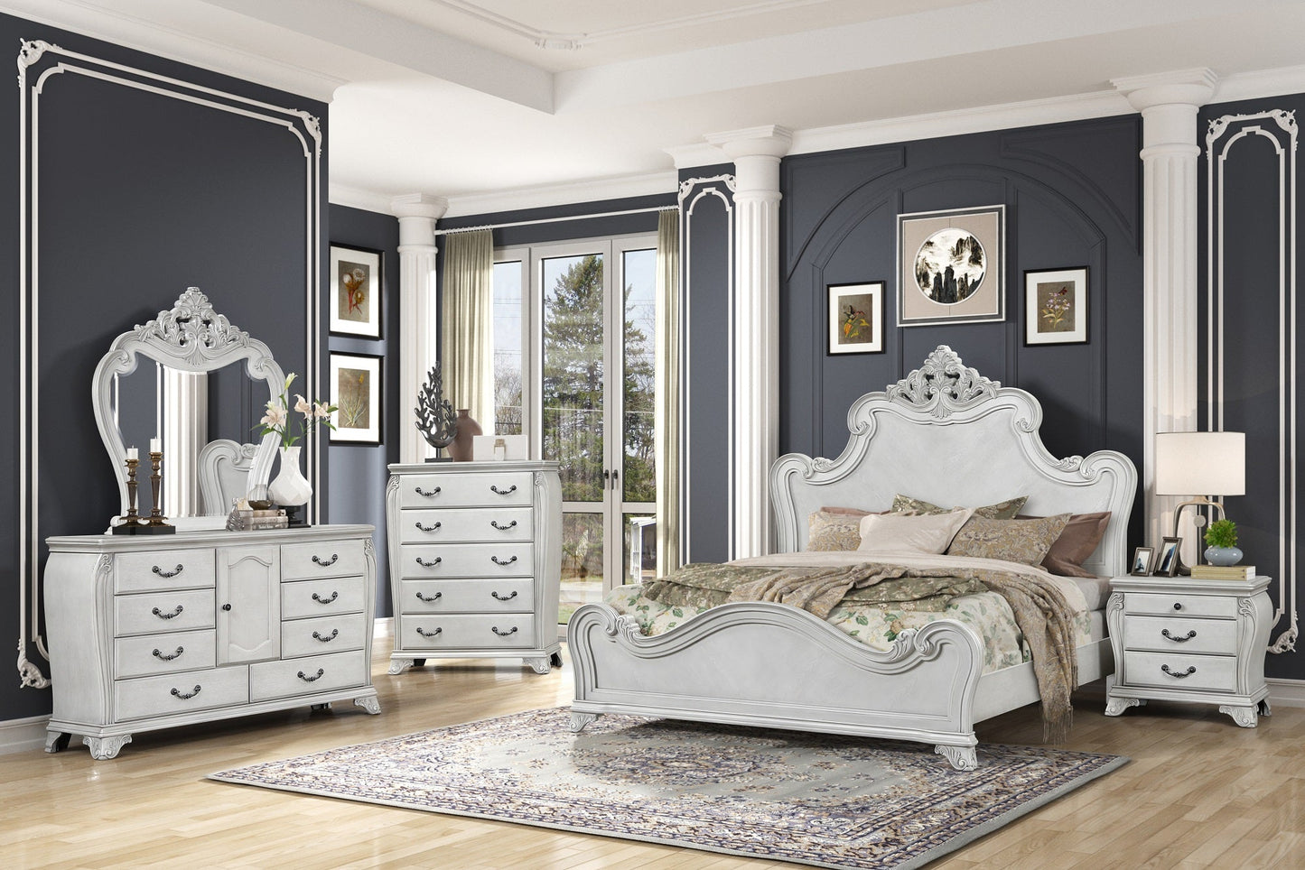 Cambria Gray Mist King Size Bedroom Set