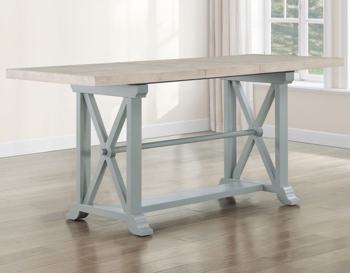 Darcy Parchment and Mint Green 7 pc. Counter Dining Collection
