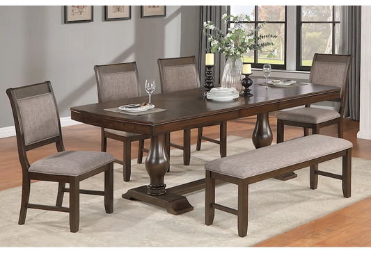 Brown Starburst Double Pedestal Dining Collection