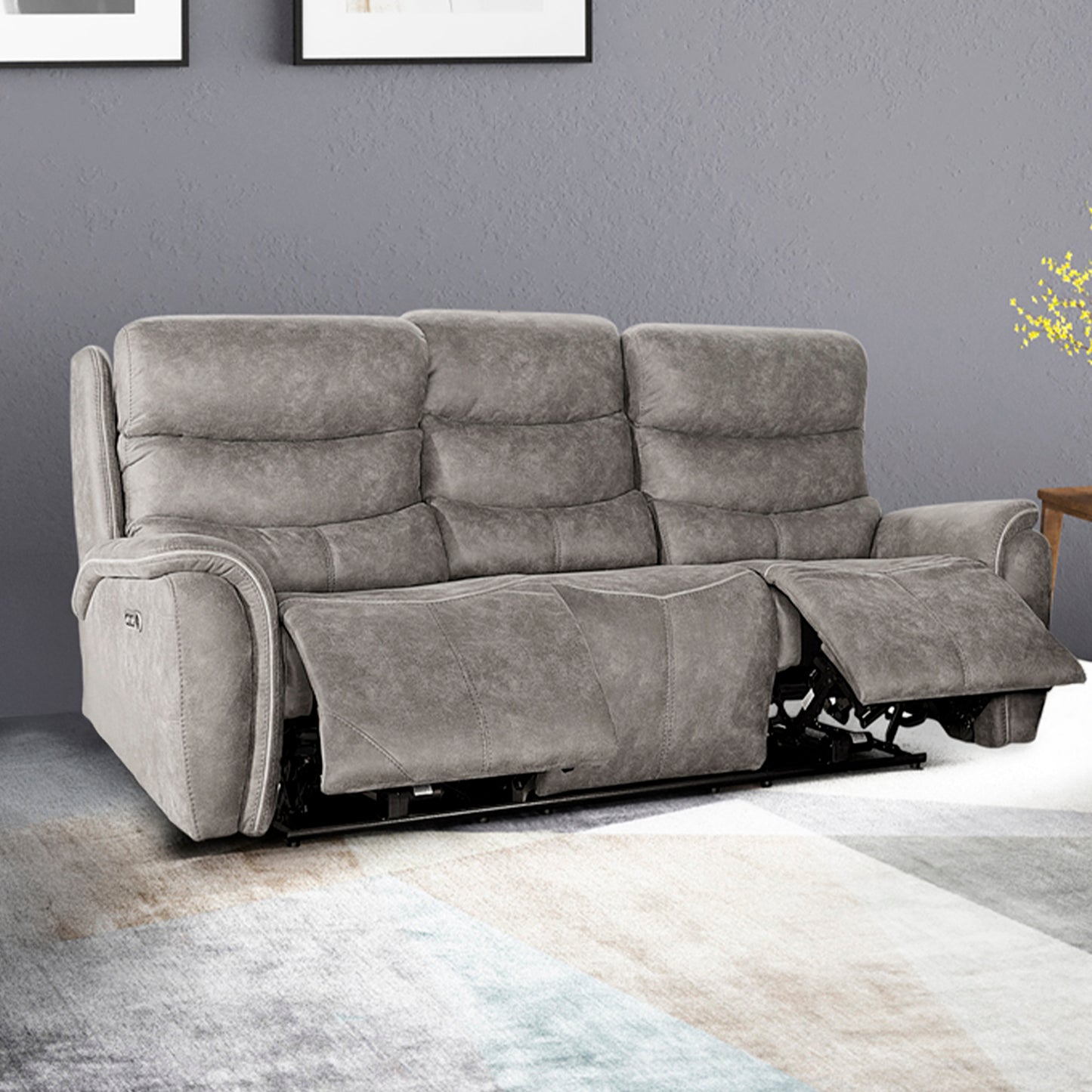Kamari Gray Reclining Sofa and Loveseat