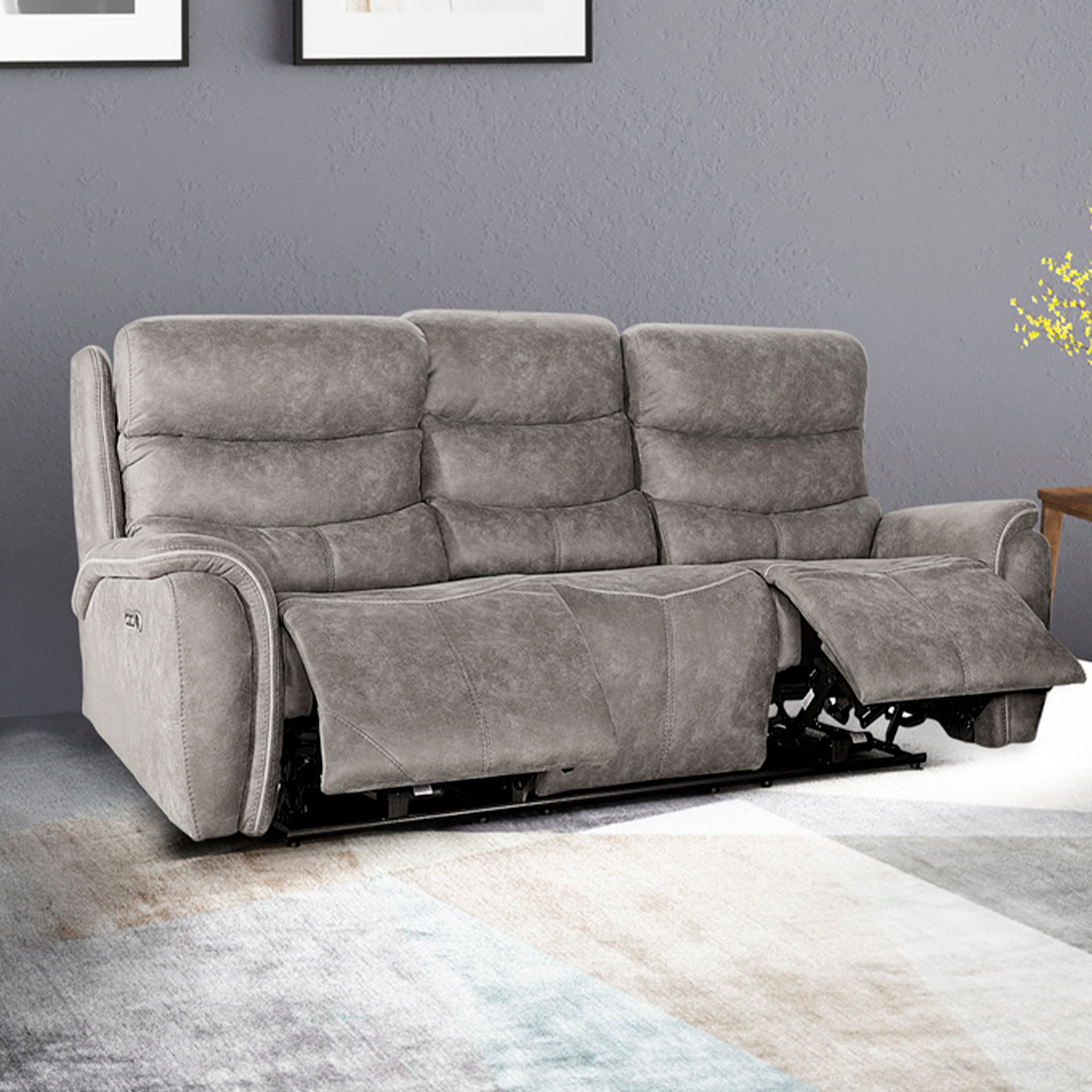 Kamari Gray Reclining Sofa and Loveseat