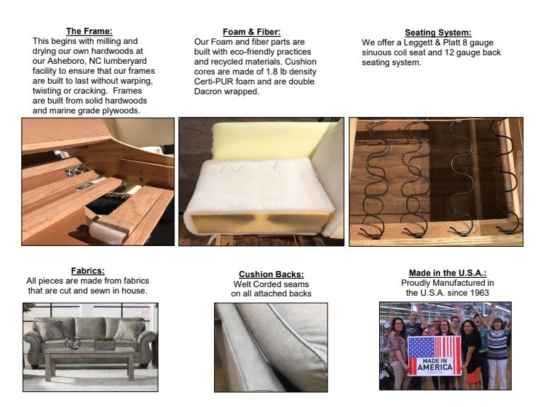 Cush Nickle Gray Stationary Sofa and Loveseat