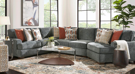 Rockport Slate Cuddler Chaise Sectional