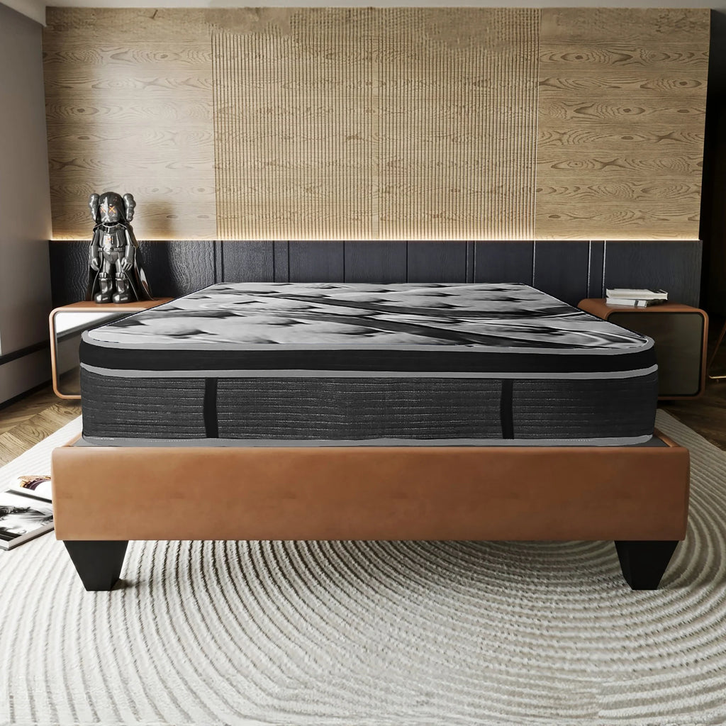 14 Inch Hybrid Euro Top King Size Mattress and Foundation Set