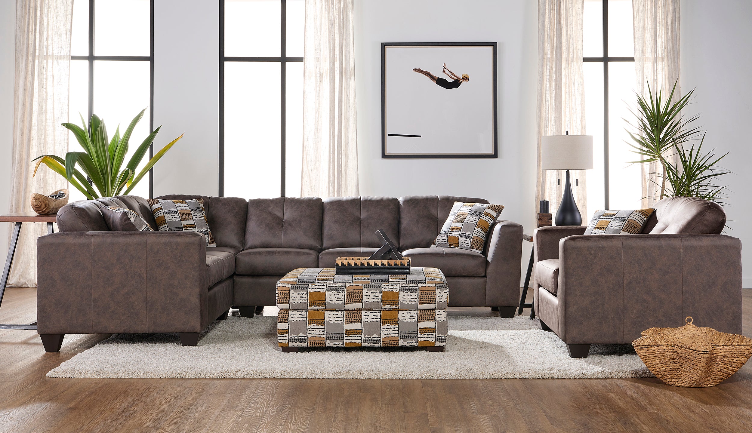 Mylo Buckskin 2 pc. Tufted Sectional