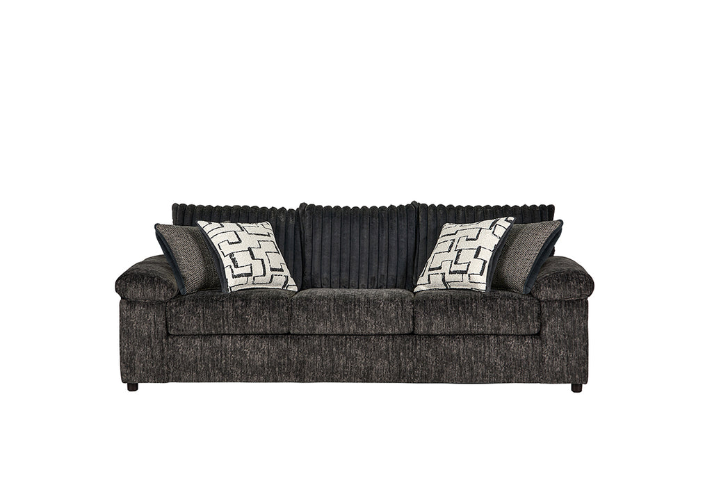 Galactic Charcoal Soft Gray Sofa and Loveseat