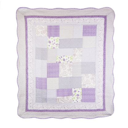 Lavender Rose 6 Pc. Cotton Quilted Queen Size Bedding Collection